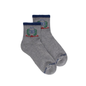 Women's sporty cotton terry DD 1819 short socks - Grey Stone | Doré Doré