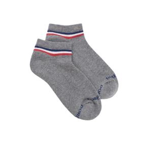 Women's cotton terry sports short socks - Grey Stone | Doré Doré