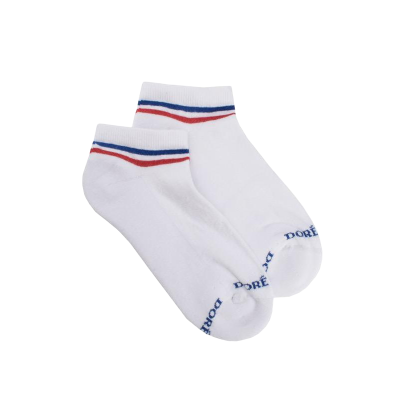 Women's cotton terry sports short socks - White | Doré Doré