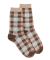 Women's glitter cotton tartan pattern socks - Brown