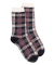 Women's glitter cotton tartan pattern socks - Dark grey