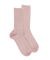 Women's comfort cotton socks with elastic-free edges - Praline pink