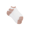 Women's transparent sneaker socks with glitter toes and heels - Copper
