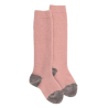 Children's long polar wool socks - Rose Praline