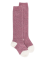 Fleece knee-high socks for kids - Bicolor pink and white