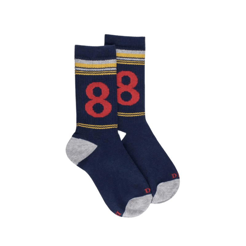 Fancy cotton socks Number 8 - Blue | Doré Doré