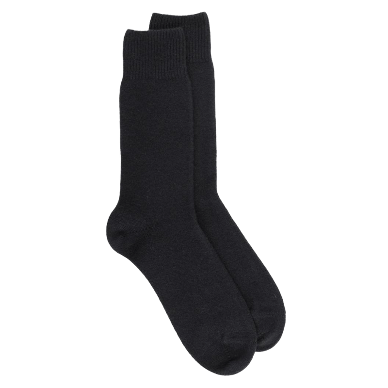 Men's wool and cashmere socks - Black | Doré Doré