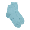 Women's mercerised cotton lisle sneaker socks - Fjord blue | Doré Doré