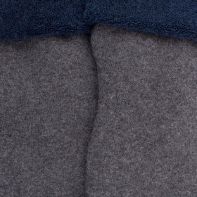 Children's non slip cotton socks - Oxford grey & blue | Doré Doré
