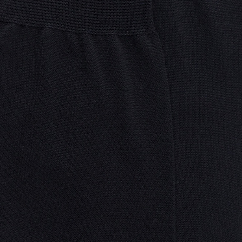 Men's luxury fine cotton lisle jersey knit socks - Black | Doré Doré