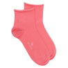 Socquettes femme fines en coton égyptien - Rose