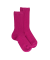 Children's soft cotton ribbed socks - Raspberry