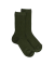 Children's soft cotton ribbed socks - Fir-green