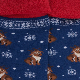 Non-slip socks with dog and snow designs | Doré Doré