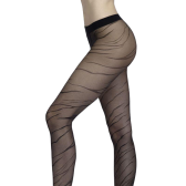 Zebra tights - 20 deniers - Black | Doré Doré