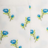 Women's cotton lisle socks with flowers repeat pattern - Cream | Doré Doré
