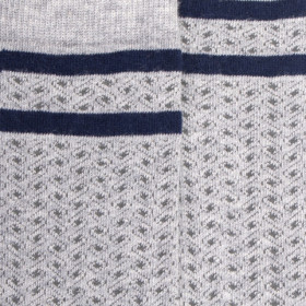 Children's cotton long socks with woven pattern - Grey Stone | Doré Doré