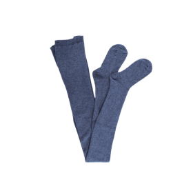 Children's soft cotton jersey knit tights  - Denim blue | Doré Doré