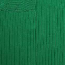 Ribbed knee-high socks in mercerised cotton lisle - Light green | Doré Doré