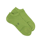 Women's cotton lisle sneaker socks - Green | Doré Doré