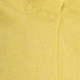 Women's glitter cotton sneaker socks - Yellow | Doré Doré