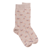 Men's cotton socks with bicycle repeat pattern - Beige Sahara | Doré Doré