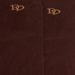 Men's fine gauge cotton lisle no-show socks - Brown | Doré Doré