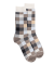 Men's checkered cotton socks - Grey