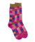 Men's checkered cotton socks - Pink Flamingo