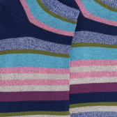 Women's glitter cotton sneaker socks with stripes - Royal Blue | Doré Doré