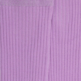 Women's ribbed cotton lisle socks - Lavender | Doré Doré