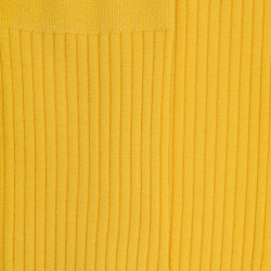 Women's ribbed cotton lisle socks - Yellow Sun | Doré Doré