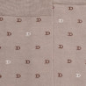 Men's lisle thread socks patterned small D in two colors - Grey | Doré Doré