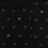 Men's lisle thread socks patterned small D in two colors - Black | Doré Doré