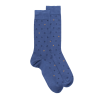 Men's lisle thread socks patterned small D in two colors - Blue | Doré Doré