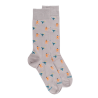 Men's Judo pattern socks in mercerized cotton - Grey Metal