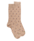 Men's lisle socks fencing patterned - Beige Sand
