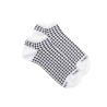 Men's Egyptian cotton geometric patterned short socks - White | Doré Doré