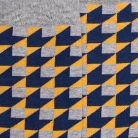 Men's Egyptian cotton geometric patterned socks - Grey Stone | Doré Doré