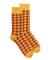 Men's Egyptian cotton geometric patterned socks - Yellow Mustard