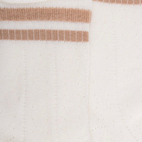 Children's perforated socks made of Fil d'Écosse cotton (mercerized cotton) - Cream | Doré Doré