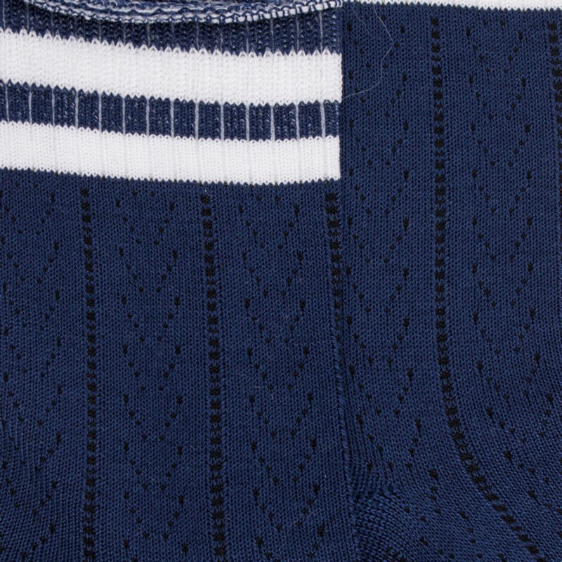 Children's perforated socks made of Fil d'Écosse cotton (mercerized cotton) - Royal Blue | Doré Doré
