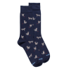 Men's Egyptian cotton socks dog pattern - Blue sailor