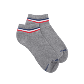Men's cotton terry sports short socks - Grey Stone | Doré Doré
