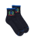 Men's sporty cotton terry DD 1819 short socks - Dark blue