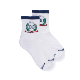 Children's sporty cotton terry DD 1819 short socks - White | Doré Doré