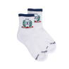 Children's sporty cotton terry DD 1819 short socks - White