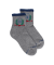 Children's sporty cotton terry DD 1819 short socks - Grey Stone