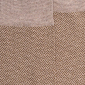 Men's socks egyptian cotton patterned interlacing - Beige Sahara | Doré Doré