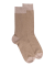 Men's socks egyptian cotton patterned interlacing - Beige Sahara